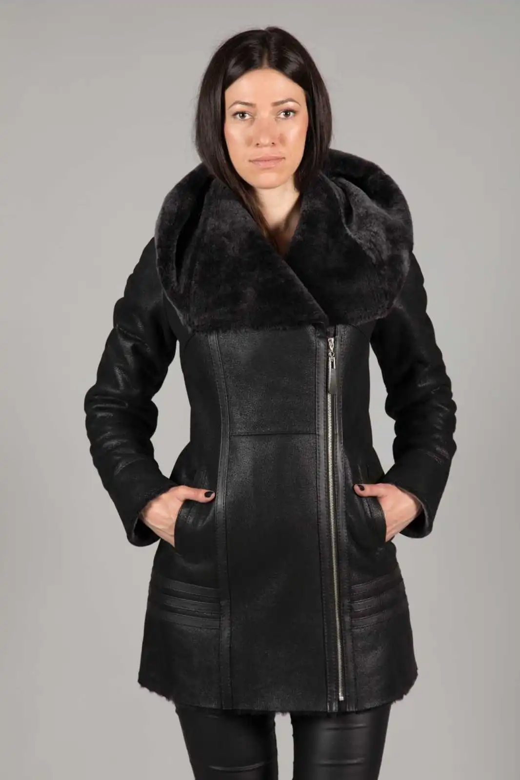 Kożuch damski - płaszcz * KLARA